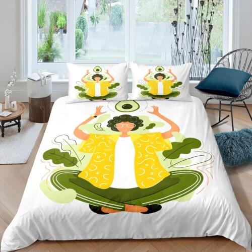 Cute Girls Printed bedding Set Home Quilt Cover Pillowcases 2/3pcs High Quality Lovely Pattern King Queen Size Duvet Covers