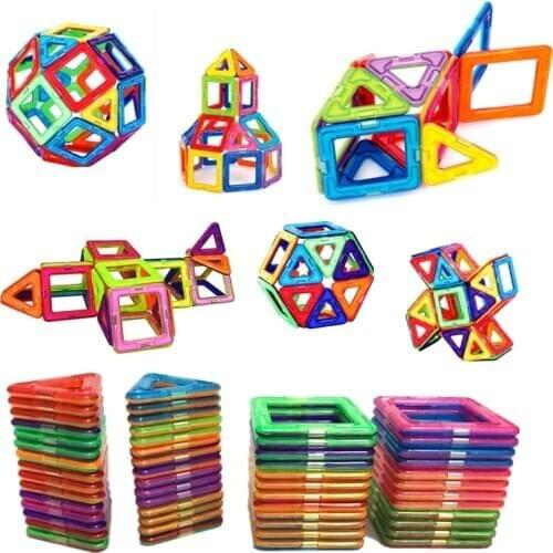 Designer Magnetic Building Blocks Standard Size Triangle Square Brick Enlighten Bricks Magnetic Toys