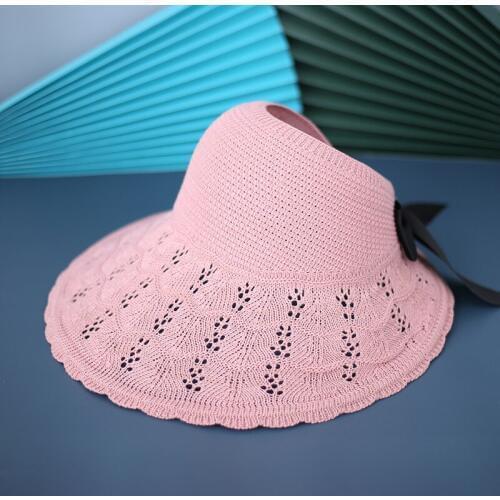 Mingjiebihuo New fashion hollow out hat summer travel sun shade sun hat women girls wild simple beach breathable hat