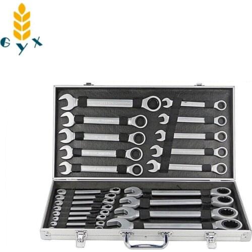Aluminum box car key set driver wrench Car key set 6-32mm Fixed head ratchet wrench