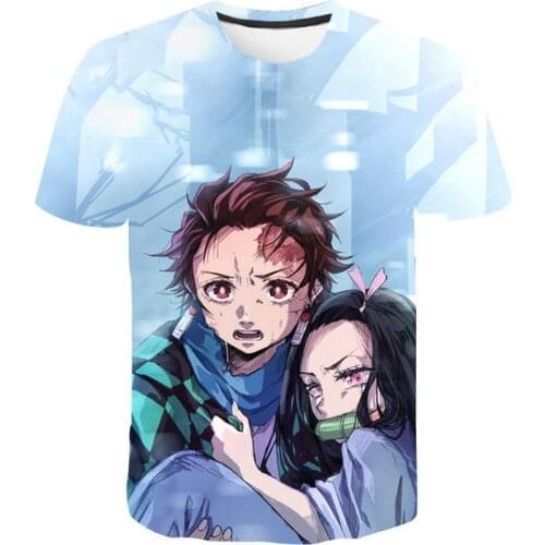 New Summer Fashion Kimetsu No Yaiba 3D T-shirt Boy Girl Kids Casual Short Sleeve Men And Women Anime Hip Hop T Shirts Cool Tops