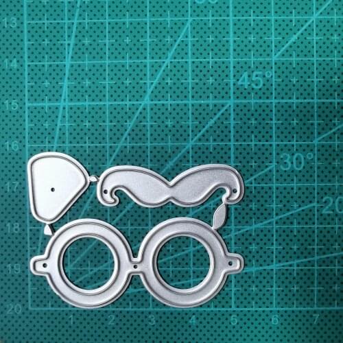 Glasses Mustache Letters metal cutting mold scrapbook embossed paper card photo album craft paper cutting 2021 new
