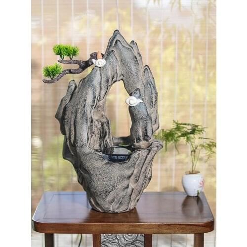 Chinese style desktop furnishing articles indoor desk water landscape water circulating water Feng shui furnishing articles