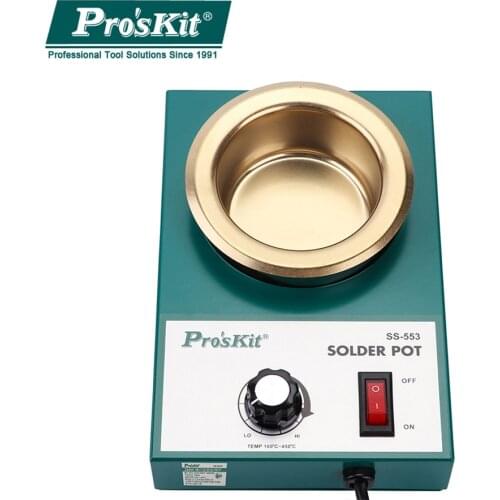 Proskit SS-553H 250W Soldering Iron Lead Free Solder Pot Round Tin Stove Soldering Desoldering Tin Melting Furnace Tinning Tool