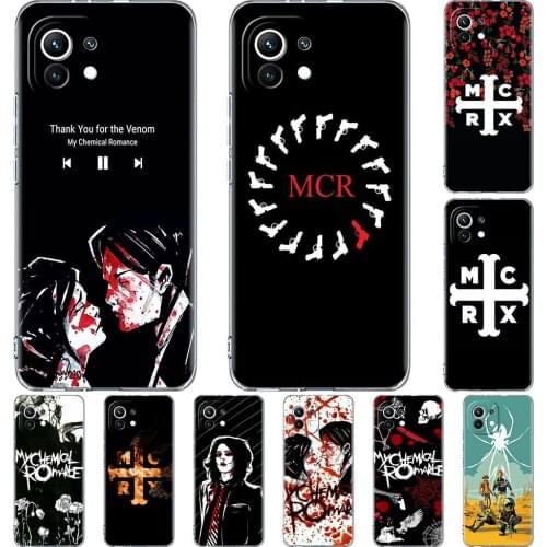 Clear Case for Xiaomi Mi Poco X3 NFC M3 11 10T Lite Phone Soft Cover Note 10 Pro 9T Transparent Celular Capa My Chemical Romance