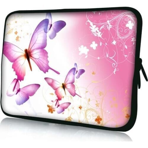 Pink Butterfly Laptop Sleeve Case Bag For Macbook Air Pro 11 12 13 15 Notebook Laptop Bag 15.6 13.3 Pouch For Macbook Pro 15