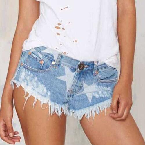 Sexy Denim Shorts Women Destroyed Ripped Jeans Distressed Ladies Short Trousers Tassel High Waist Streetwear Plus Size Summer xs