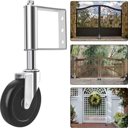 Heavy Duty Rubber Mute Spring Loaded Gate Door Wheel Caster Spring Wheel Home Gate Door Roller Slider