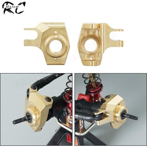 2Pcs Heavy Duty Brass Front AR44 Steering Knuckles for 1/10 RC Crawler Axial SCX10 II 90046 AR44 Axles Upgrade Parts
