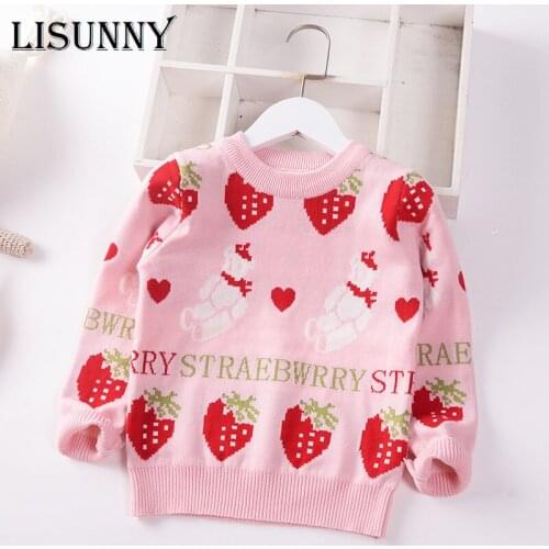 Girls Sweater 2021 New Autumn Winter Cartoon Baby Sweater Jumper Children Sweaters Toddler Pullover Kids Knitted Clothes 2-7y