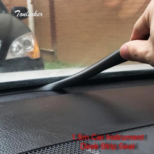 Tonlinker 1.5m T type noise Automotive Front windshield Car Instrument Desk gap Decorative Strip Rubber Decoration Strip Seal
