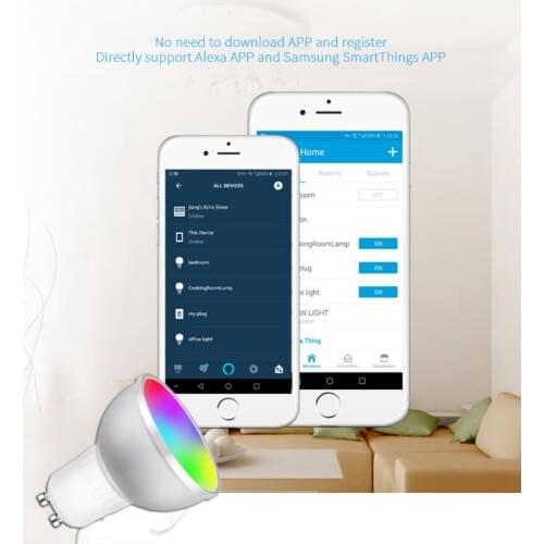 Tuya Zigbee 3.0 Gu10 Smart LED Bulb 5W RGBCW Voice Control Work With Alexa Echo Plus Google Home Decoration Accessories New