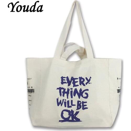 Youda Classic Women Shoulder Bags Original Design Ladies Big Shopping Bag Simple Style Female Handbags Casual Girls Tote Handbag