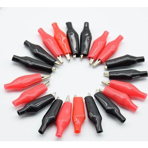 20pcs 45mm Alligator Clips Electrical Test Crocodile Alligator Clip Clamps Jumper Helper Protective Insulation Cover