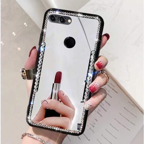 Mirror Case For HUAWEI Honor 9S 9C 9A 9X 7A 7C Pro Y6 Y7 Prime 2018 P Smart S Plus 2019 Honor 9 8 Lite P8 Lite 2017 Bling Cover