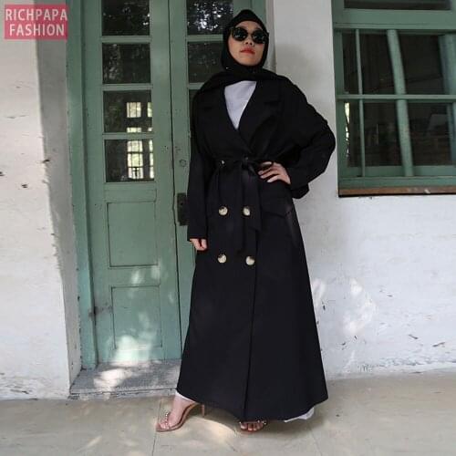 Plus Size Abaya Kimono Cardigan Turkish Hijab Muslim Dress Long Coat Islam Saudi Abayas For Women Fashion Clothing Djelaba Femme