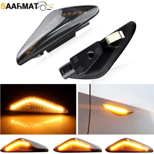 2PCS Dynamic Flowing LED Side Marker Signal Light For BMW X5 E70 X6 E71 E72 X3 F25 Sequential Blinker Lamp