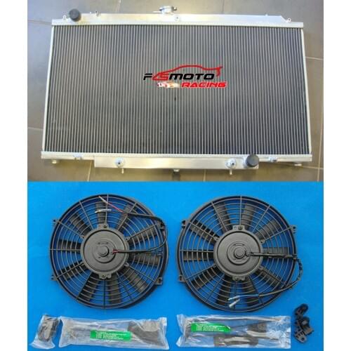 3 Core 52mm Aluminum Radiator + FAN For Nissan GU Patrol Y61 Petrol 4.5L 1997-2001 AT MT Manual 98 99 00