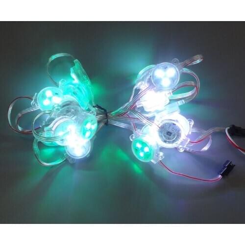 30mm 3LEDs rgb pixel DMX512 led module light; 5050 SMD RGB LED Module;3LEDs/Module;20module/string,waterproof IP67,DC12V input
