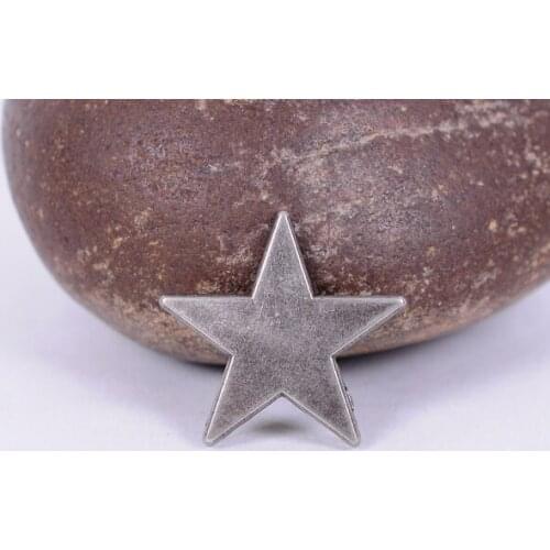 30x Retro Silver Metal Star Leather Rivet Stud Fasteners Set For Bag Belt Shoes