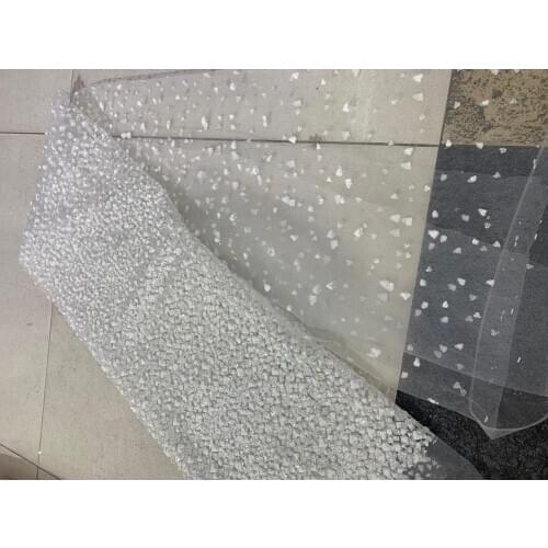 5yards Mixed color heart pattern fashion new European and American style flash powder fabric for wedding dress design HL112