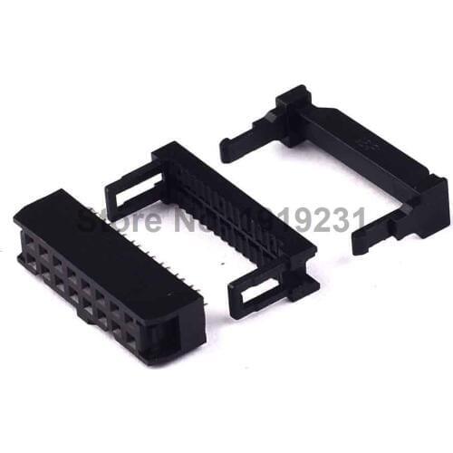 50PCS IDC Socket FC-16P 2.54mm IDC Connector 16-pin Cable Socket 16P