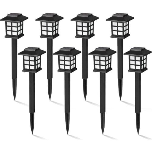 8pcs/lot Solar Led Lights Outdoor Waterproof Garden Landscape Paths Courtyards Terraces Driveways Xmas Decor Holiday Lighting