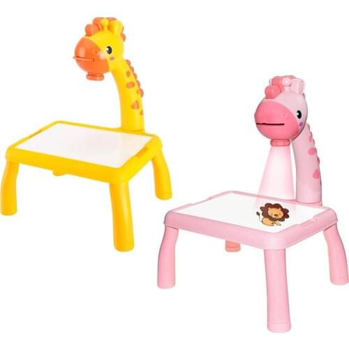 Children Led Projector Art Drawing Table Toys Kids Painting Board Desk Arts Crafts Educational Learning Paint Tools Toy For Girl