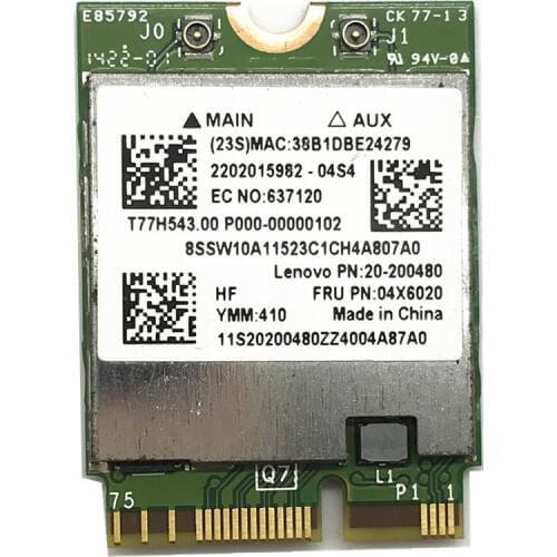 Broadcom BCM94352Z Dual band Wireless-AC NGFF 802.11ac 867Mbps WIFI Bluetooth BT 4.0 Card For Lenovo/Thinkpad 04X6020