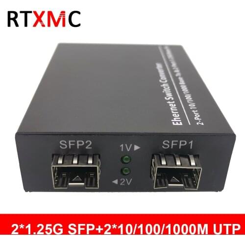 2SFP2E Gigabit Ethernet switch Ethernet Fiber 2*1.25G SFP Fiber Port & 2*10/100/1000M UPT Gigabit Fiber Switch
