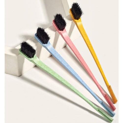 Eyebrow Eyelash Comb Makeup Brush Multifunctional Soft Nylon Double-head Brow Comb Brush