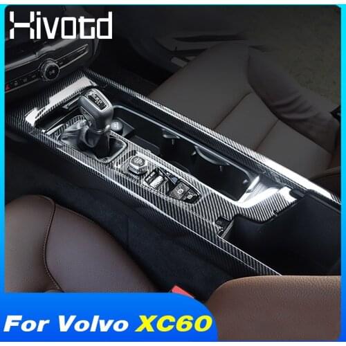 Hivotd Car Central Control Cover Gear Shift Panel Styling Parts Interior Decoration Auto Accessories For Volvo XC60 2018-2022