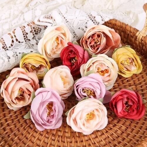 10 Pcs/Lot Rose Artificial Flowers Heads Rose Fakes Flowers Head Wedding Decoration Decor Flower Plantas Artificiales Home Decor