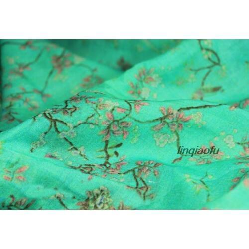 Summer fresh printed color washed pure ramie garment fabric