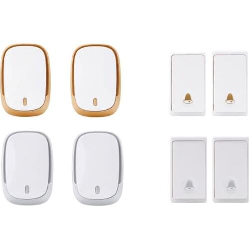 Hot bell kits 2 push 2 receiver wireless door bell emitter free of battery wireless doorbell ip44 200M work chime door ring