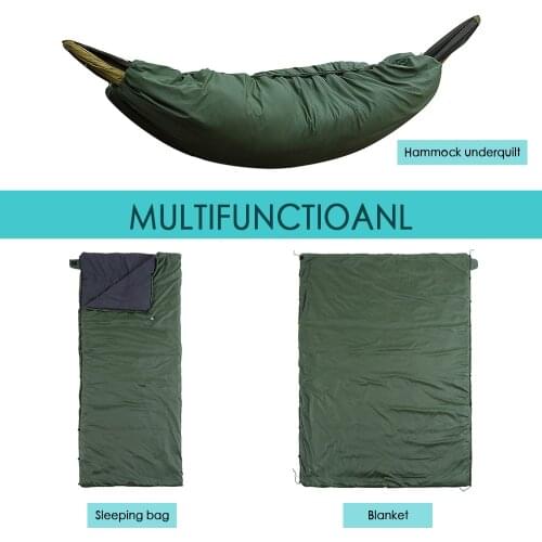 Lixada Multifunctional Camping Sleeping Bag Outdoor Hammock Underquilt Blanket Mat Lightweight Quilt Packable Full Length Under