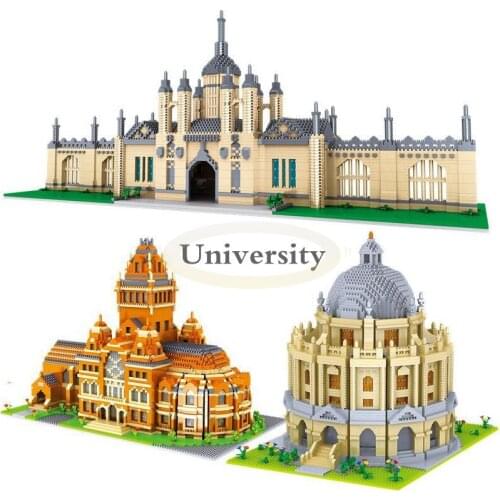 Mini Blocks Schoole Creative Architecture Adult Assembling Building Bricks Toys for Kids Present Educate Gifts University Model