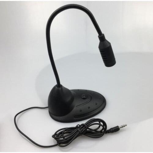 Desktop Flexible Hose Wired Microphone - 3.5mm Plug Corded Voice Condenser Microphone for Conference, Studio Audio Recording