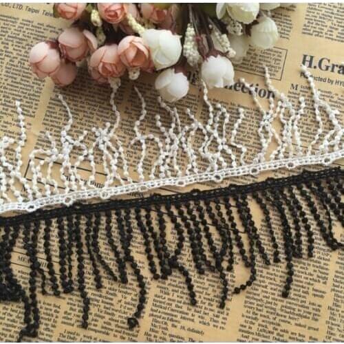 2016 new light polyester lace tassel embroidery lace skirt dress garment accessories side DIY 8 cm wide