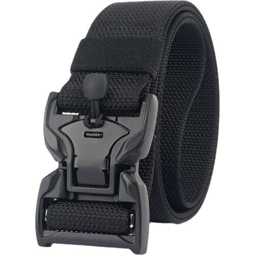 2021 New Metal 125*3.8cm Metal Magnetic Buckle Casual Belt Trend Quick Release Outdoor Sports Tactical Belt