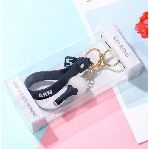 NEW Kpop Bangtan Boys EXO GOT7 TWICE NCT Lights Keychains 3D Soft Silicone Creative Keyrings Bag Pendant Key Tings Accessories