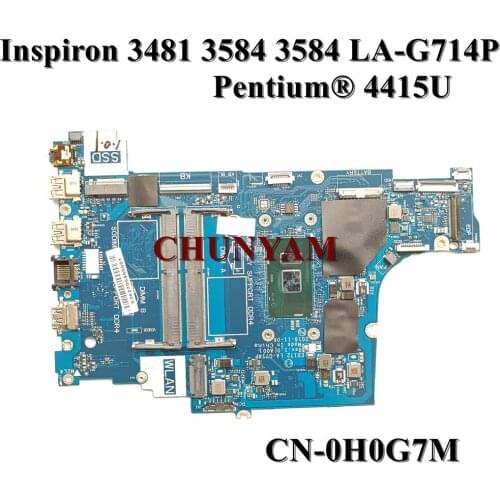 NEW EDI72 LA-G714P For DELL Inspiron vostro 14 3481 3581 3584 3781 Laptop Motherboard w/ 4415u CN-0H0G7M H0G7M Mainboard tested