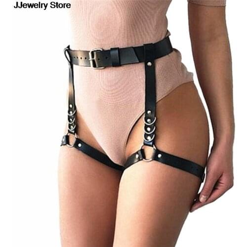 NEW Sexy Women Harness Waist Belt PU Leather Garters O-Ring Waistband Punk Strap Band Leg Belt Club Party Appeal Accessories