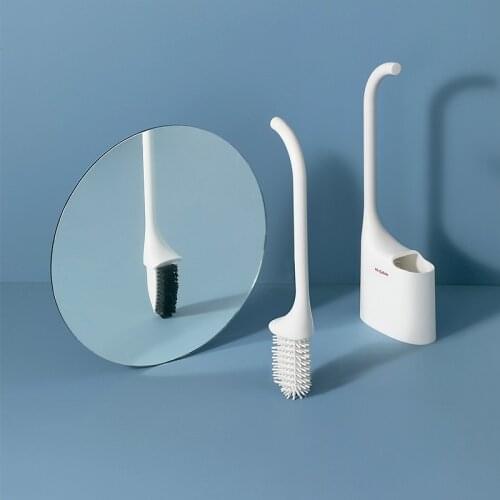 New Toilet Brush and Holder Drain TPR Nylon Double Brush Head Wall-Mounted Cleaning Brush Tools WC Bathroom Accessories Sets