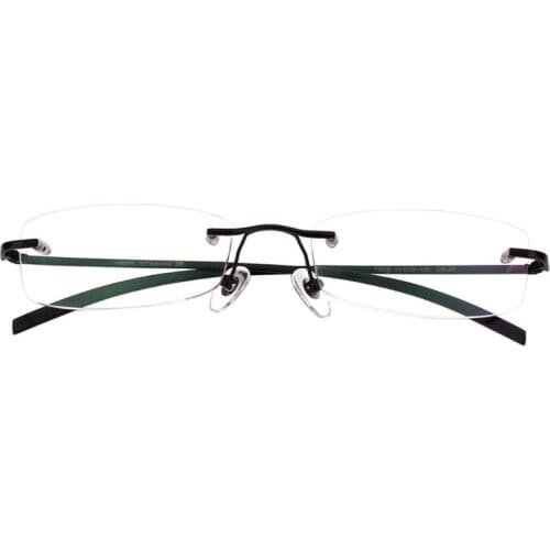 53mm Rimless Frame Pure Titanium Classic Prescription Eyeglasses Rx Spectacles