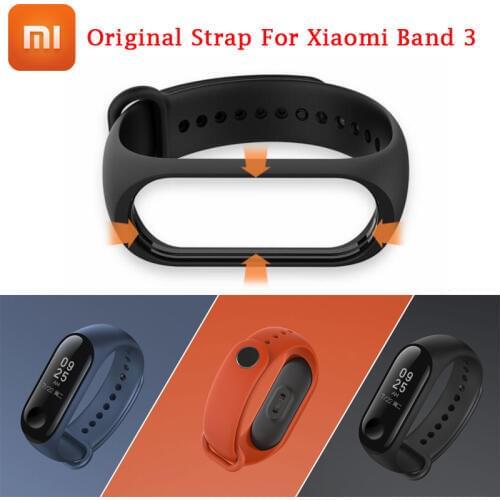Original Xiaomi Mi Band 3 / 4 Straps Wrist Strap Belt Silicone Colorful Wristband For Mi Band 4 3 Smart band Accessories