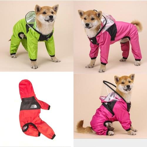 Dog Raincoat Pet Waterproof Rain Jacket Dogs Water Resistant Clothes for Dogs fashion Patterns Pet Coat for Rainy Day Pet Supply