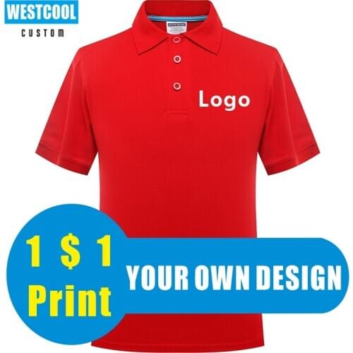 9 Colors Customized Men Short Sleeve Polo Shirt Logo 100% Cotton Polo Shirt Embroidery Custom Brand Text Printed Tops WESTCOOL