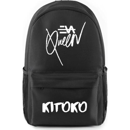 2021 Eva queen Fashion Oxford Cloth Shoulder Backpack Printed Multi Zipper Pack Hip hop Girls Student School Bag