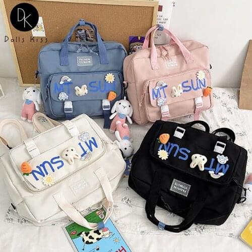 Ladies JK Uniform Bag Japanese College Style Letter Student Book Bag Female Kawaii Backpack Lolita Cute Crossbody Bag for Women